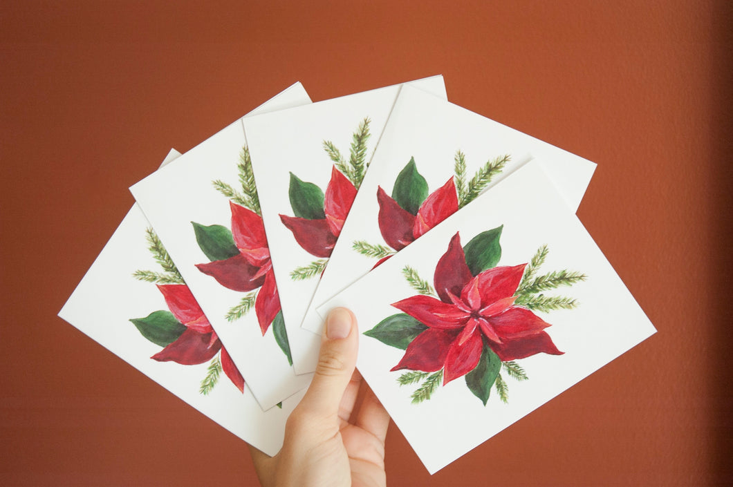 Small Poinsettia Pack of Five
